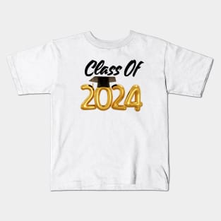 Foil Balloons Funny Graduation Party Class Of 2024 Kids T-Shirt